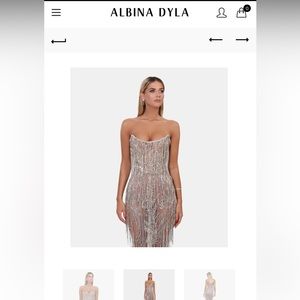 ALBINA DYLA size 4 Glamorous Corset with Tassel Dress.